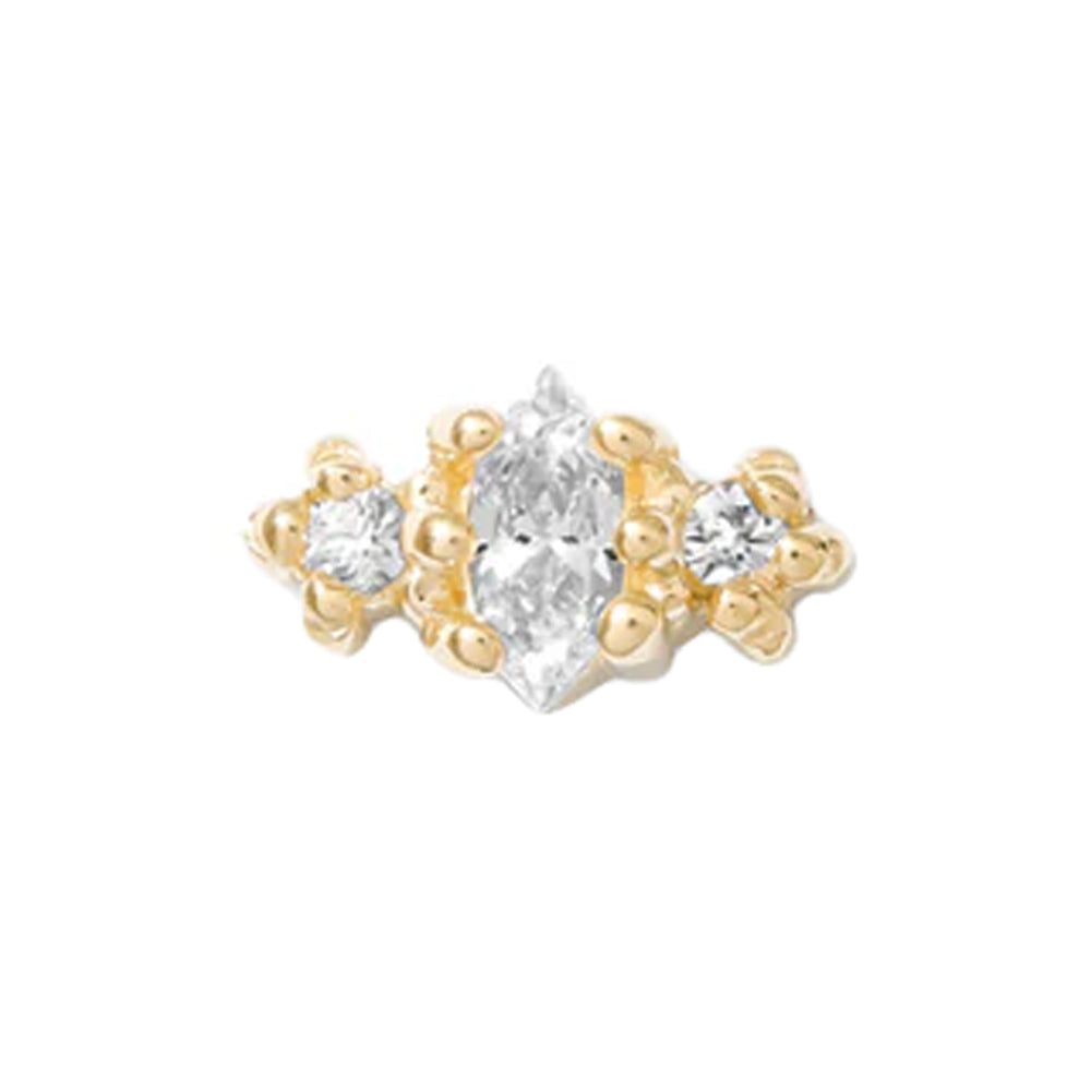 threadless: "Bellini" Pin in Gold with Gemstones
