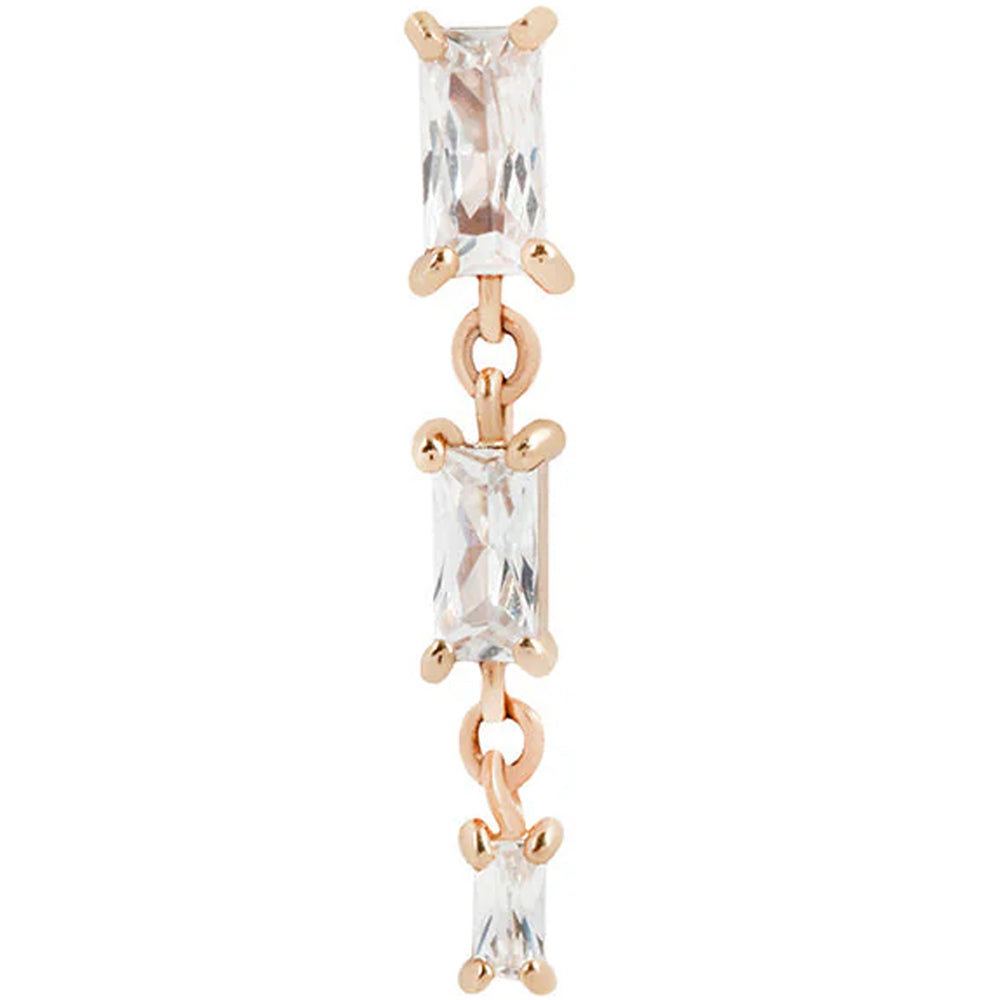 threadless: "Harlow" Chain End in Gold with CZ's