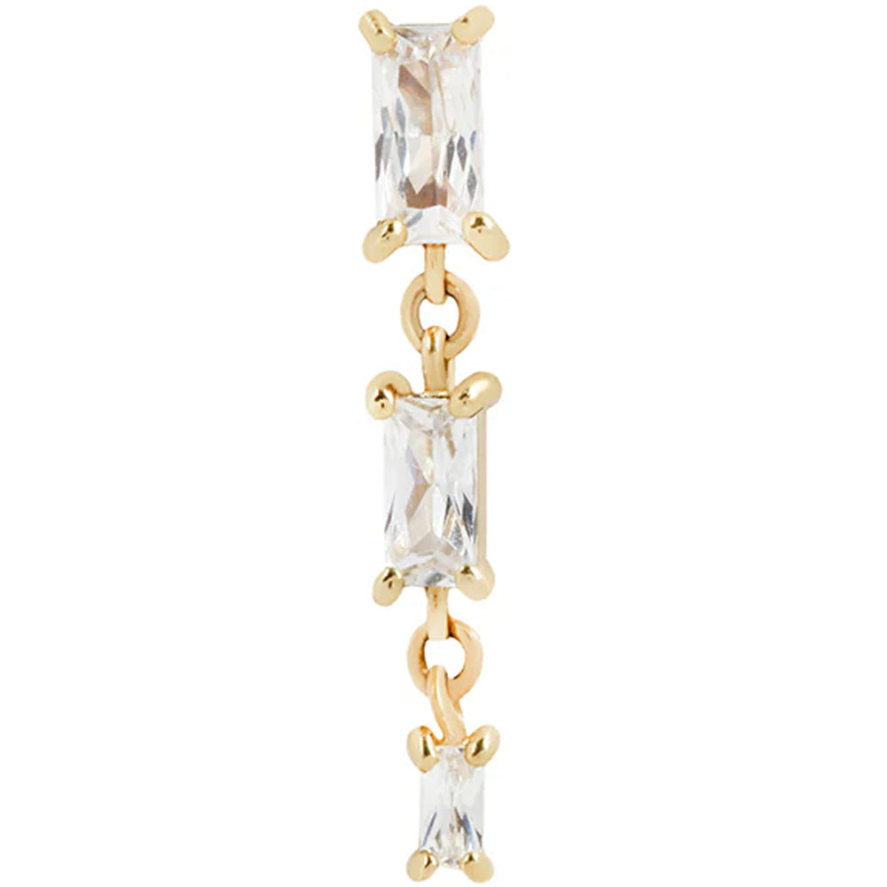 threadless: "Harlow" Chain End in Gold with CZ's