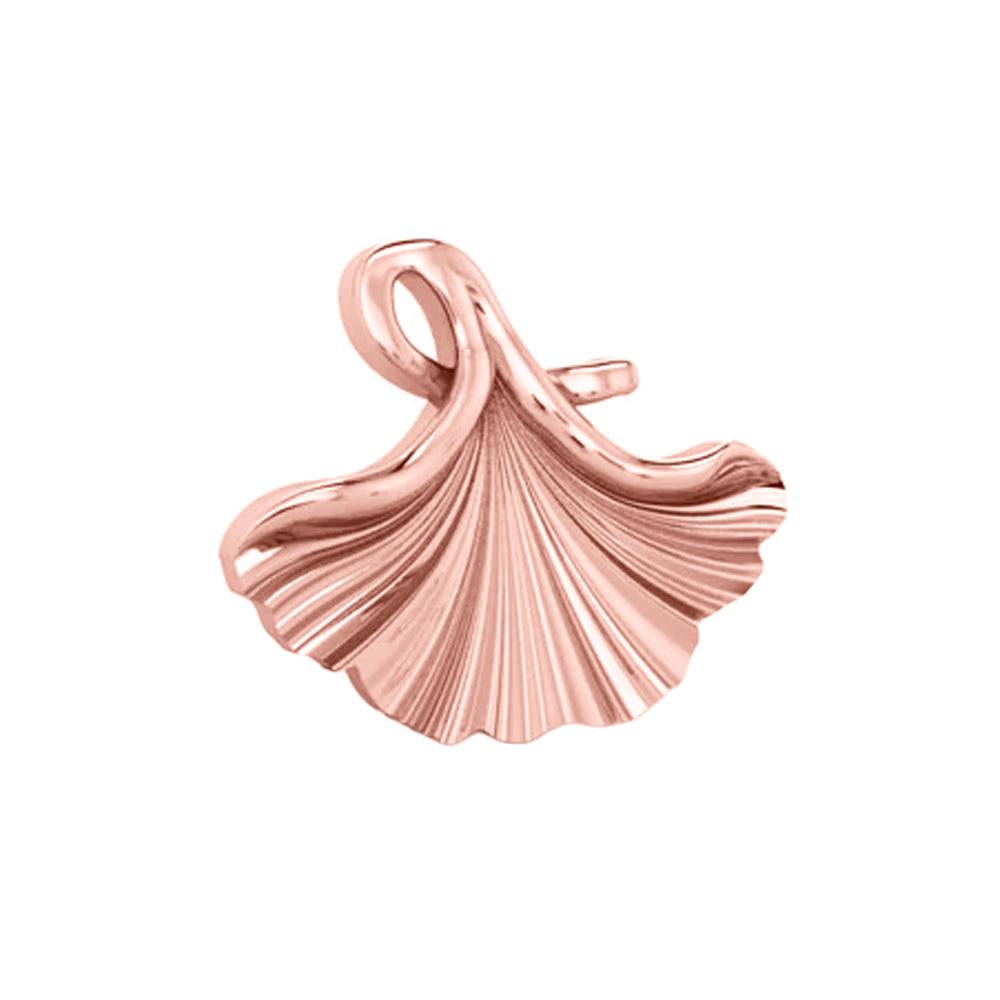 Ginkgo Threaded End in Gold