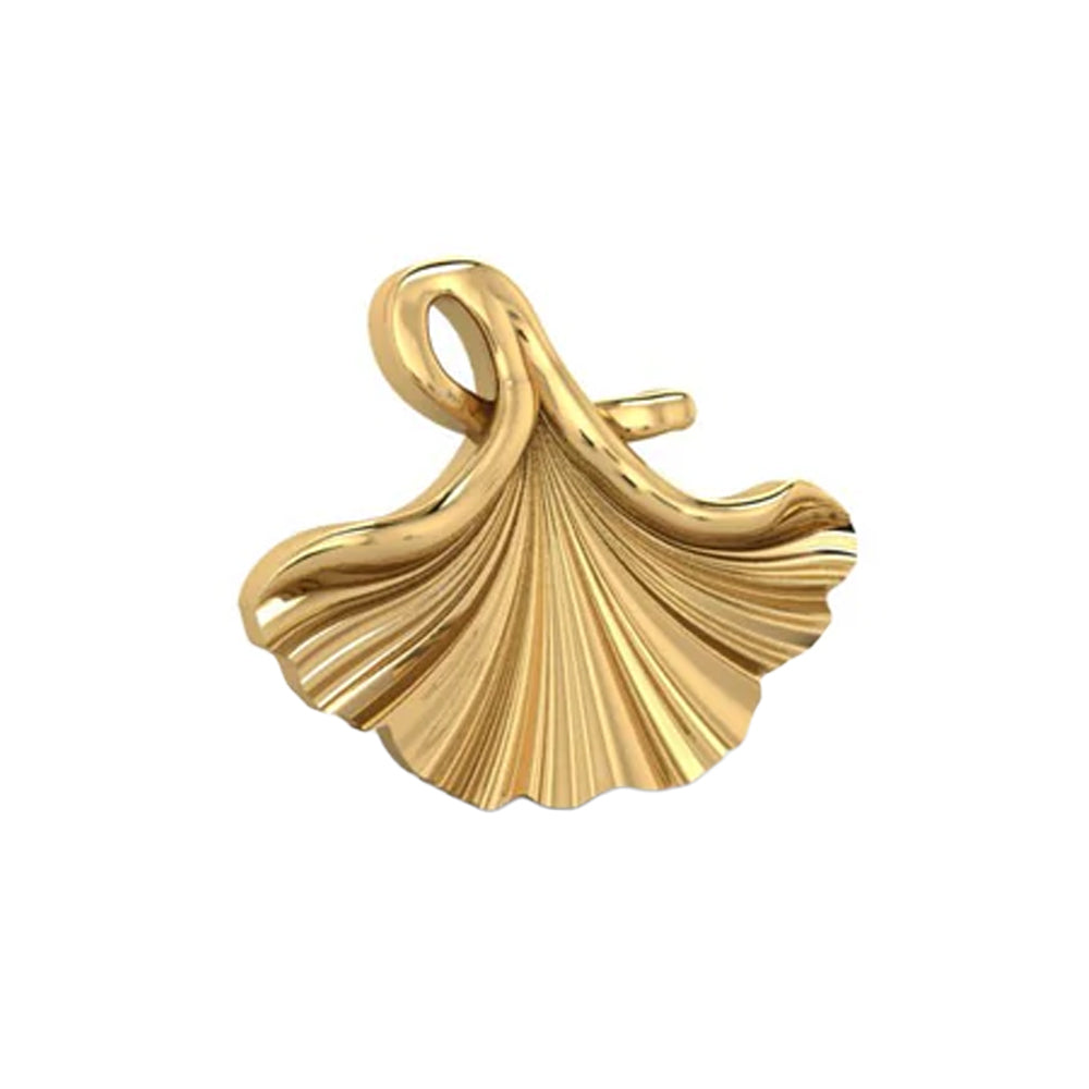 Ginkgo Threaded End in Gold