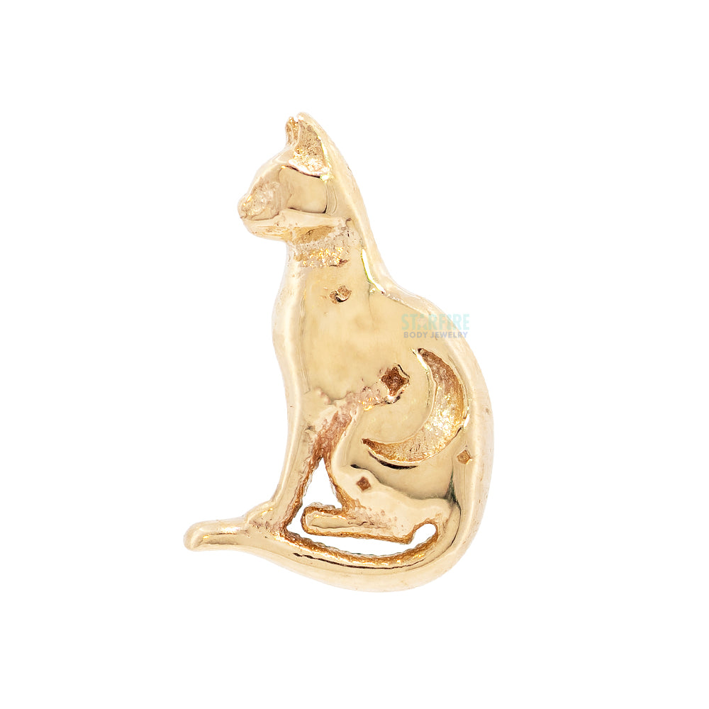 Lunar Cat Threaded End in Gold