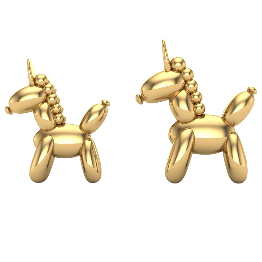 Balloon Unicorn Threaded End in Gold