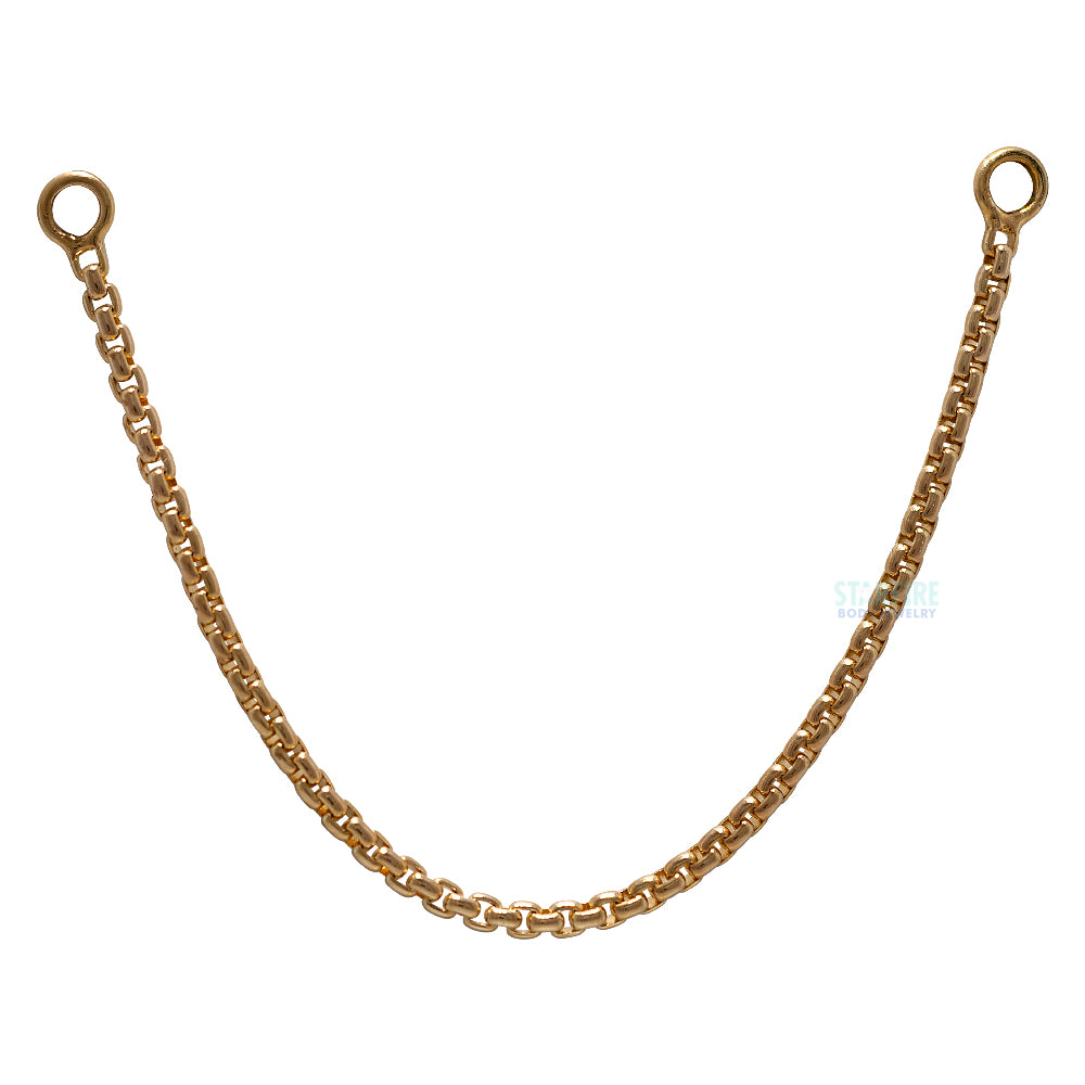 Diamond Box Chain Attachment in Gold