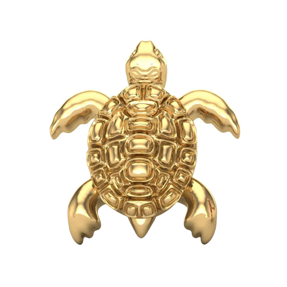 Turtle Threaded End in Gold