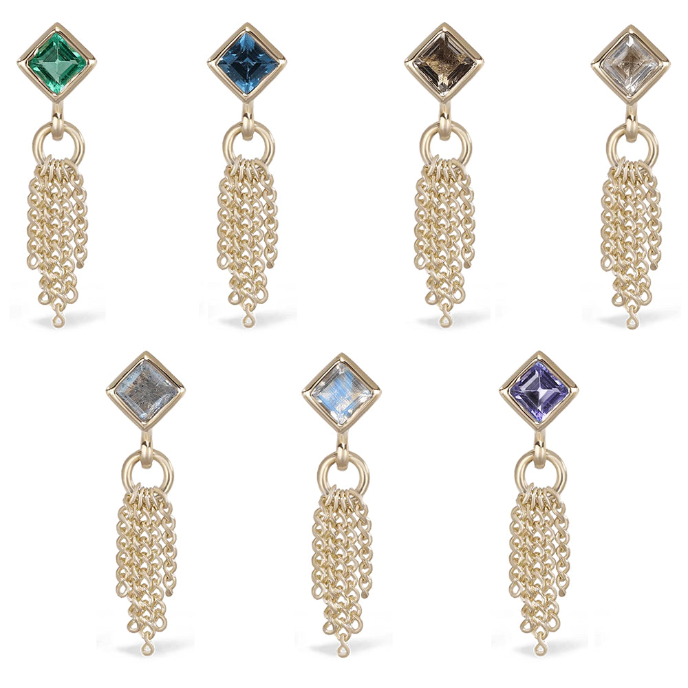 threadless: "Miel" End in Gold With Natural Gemstone