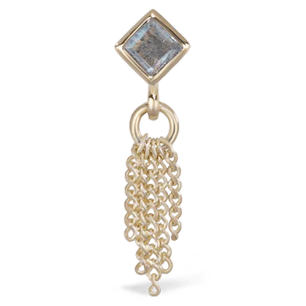 threadless: "Miel" End in Gold With Natural Gemstone