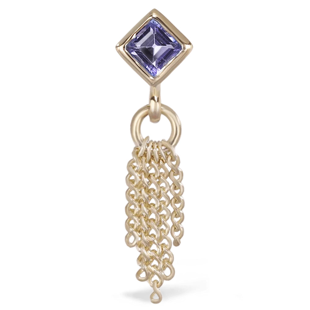 threadless: "Miel" End in Gold With Natural Gemstone
