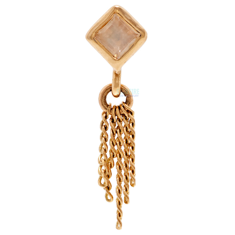 threadless: "Miel" End in Gold With Natural Gemstone