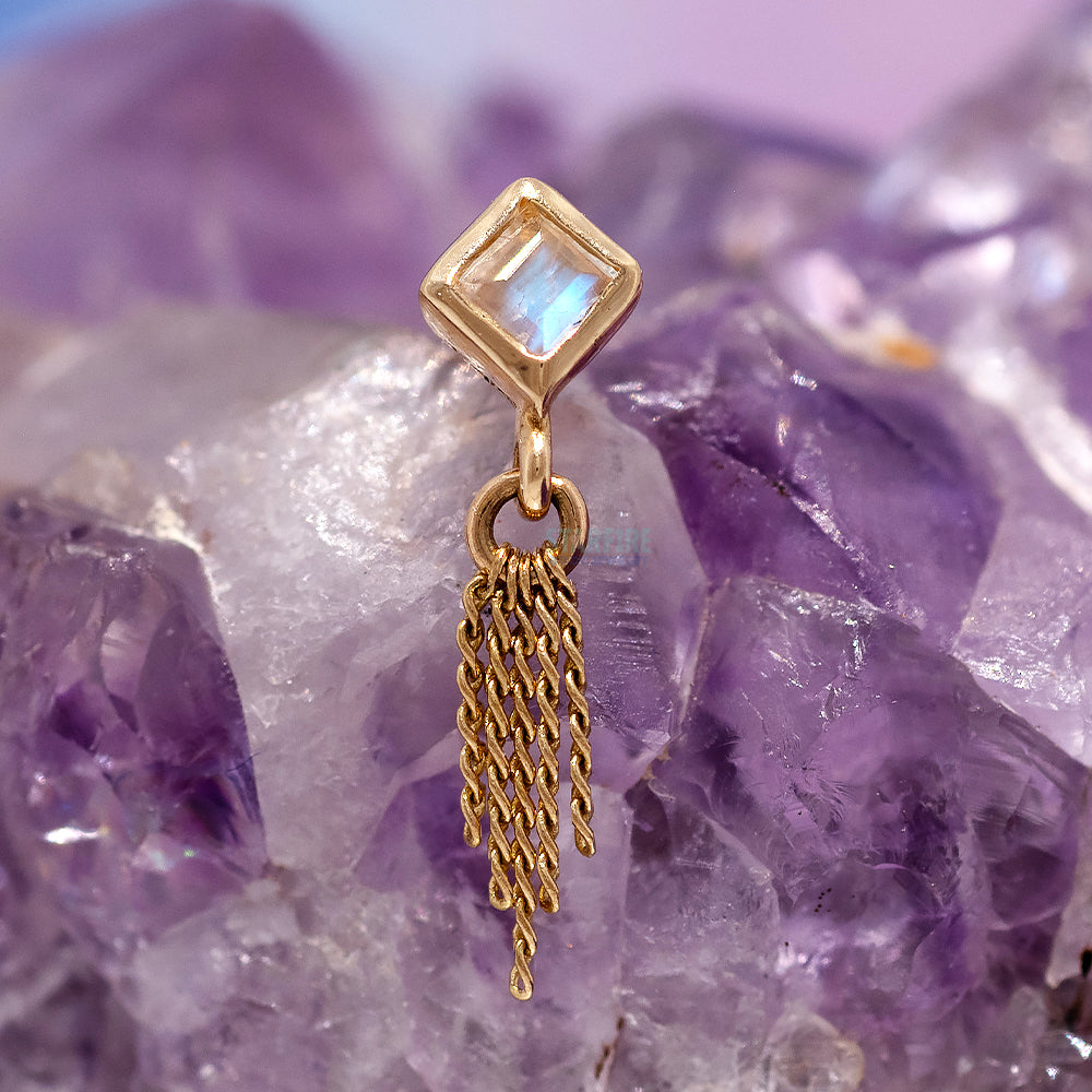 threadless: "Miel" End in Gold With Natural Gemstone
