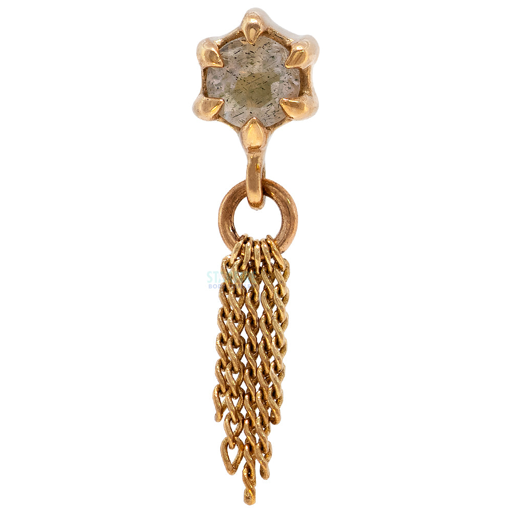 threadless: "Starlet II" End in Gold with Natural Gemstone