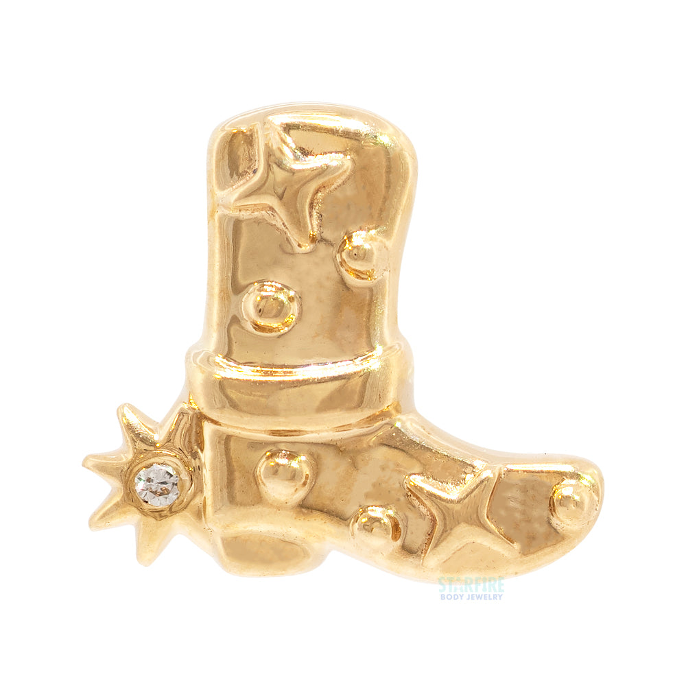 threadless: "Dakota" End in Gold with Diamond Spur