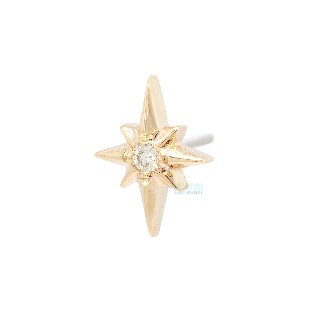 threadless: "Nova" End in Gold with Diamond