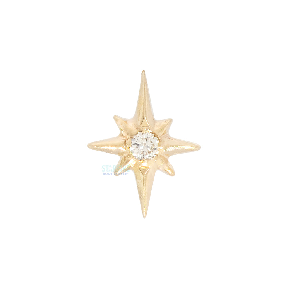 threadless: "Nova" End in Gold with Diamond