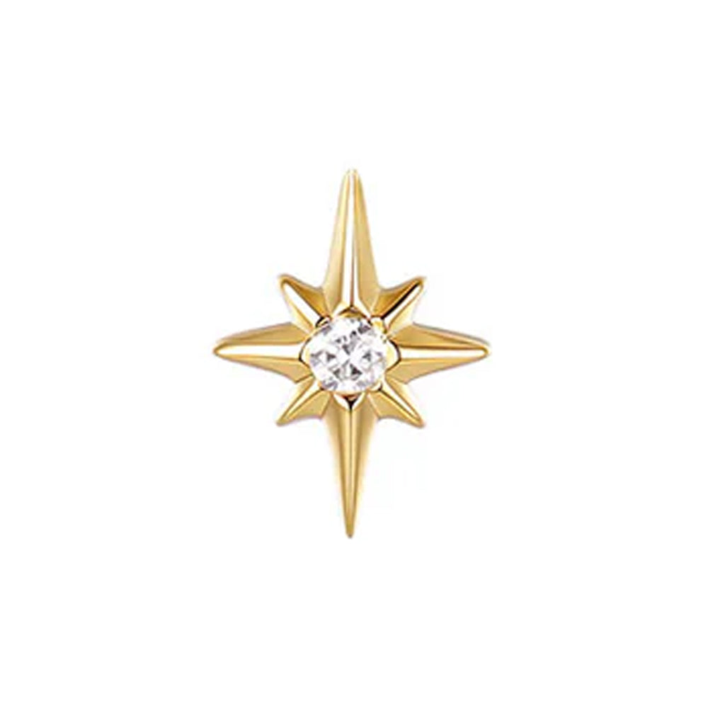 threadless: "Nova" End in Gold with Diamond