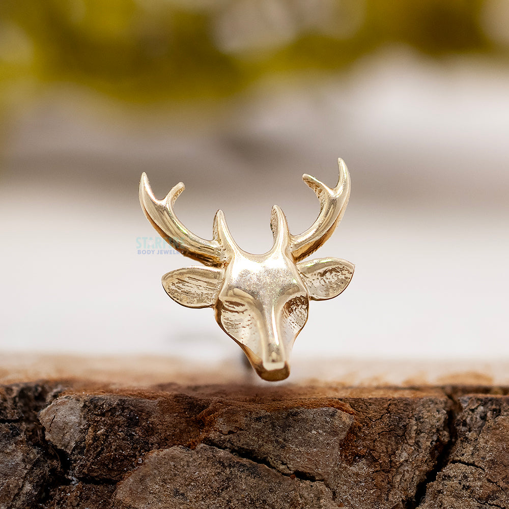 threadless: "Stag" Pin in Gold