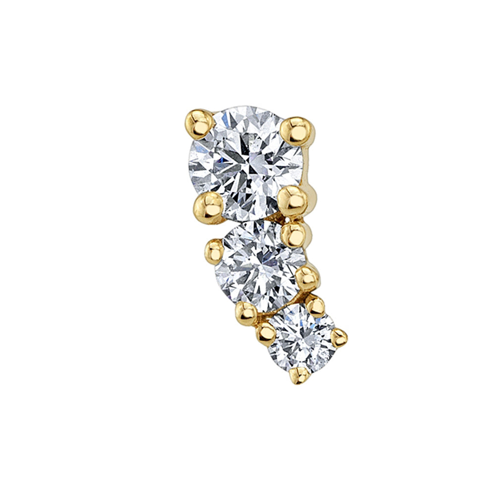 threadless: "Gale" Pin in Gold & Platinum with DIAMONDS