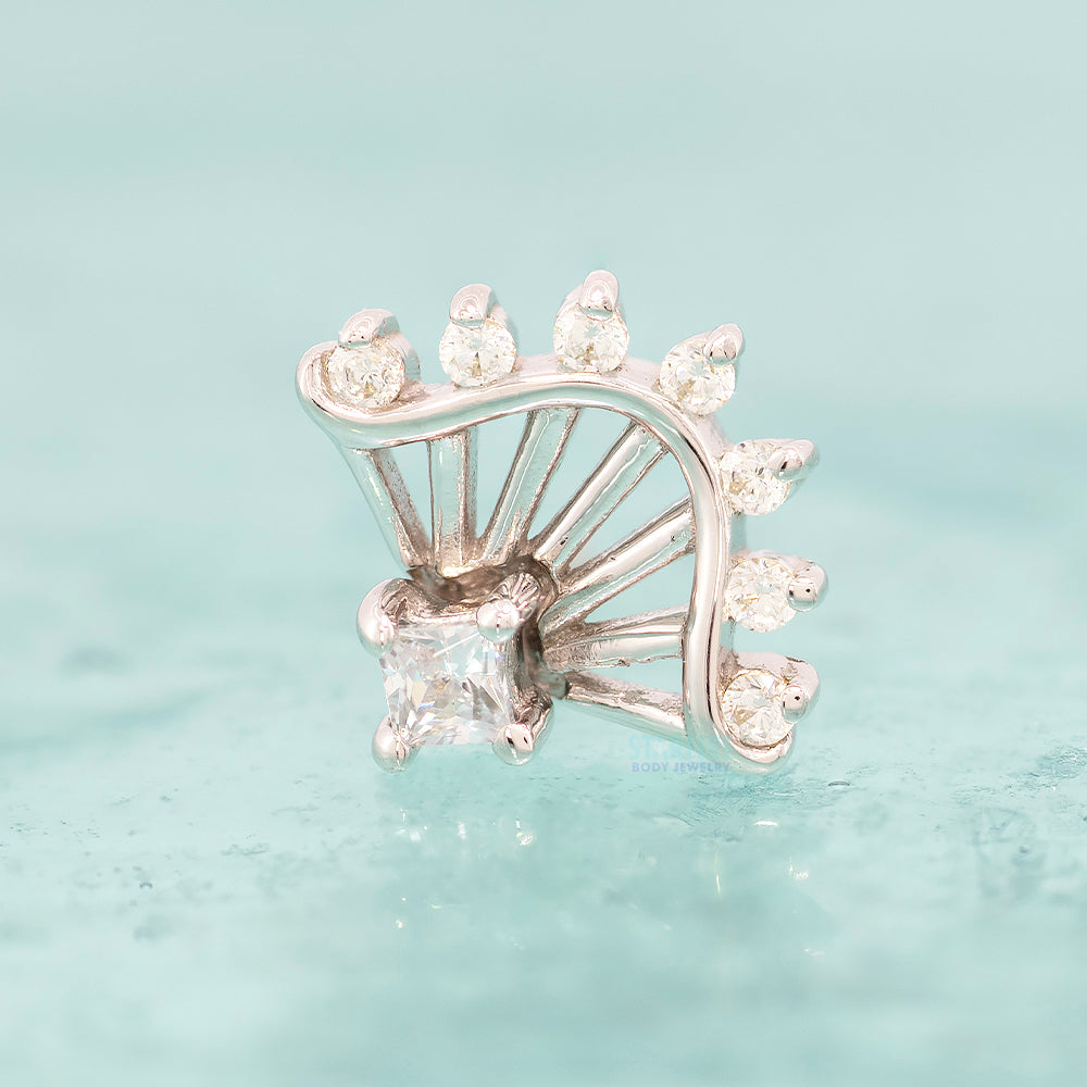 threadless: "Riviera" End in Gold with CZ's