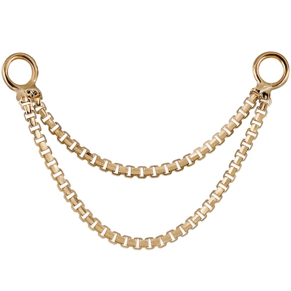 Brillcut Double Box Chain Attachment in Gold