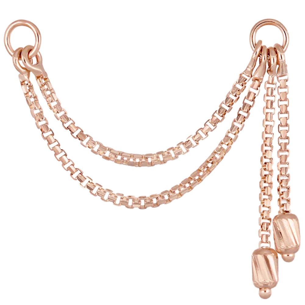 Brillcut Golden Barrel Chain Attachment in Gold