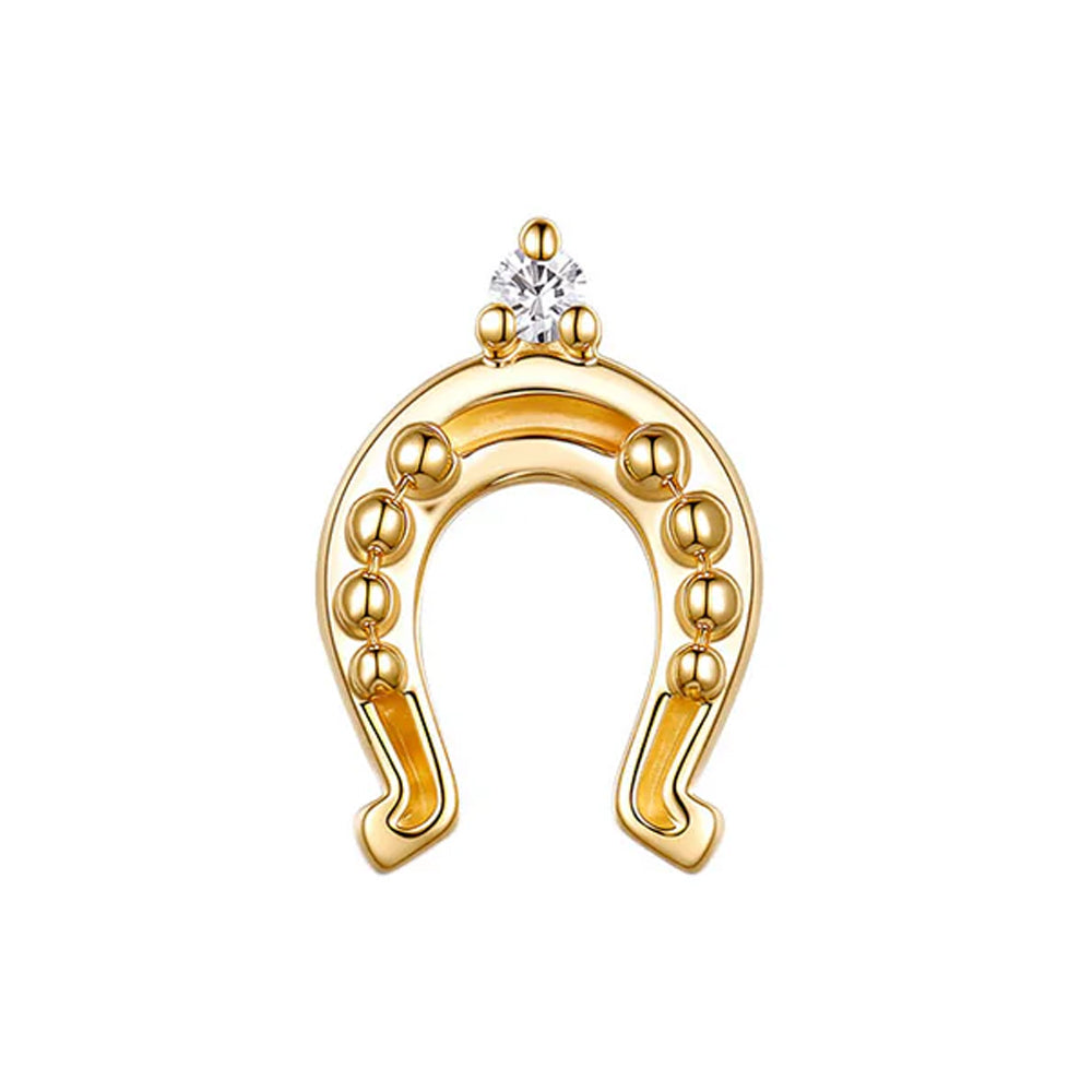 threadless: "Maverick" Horseshoe End in Gold with Diamond