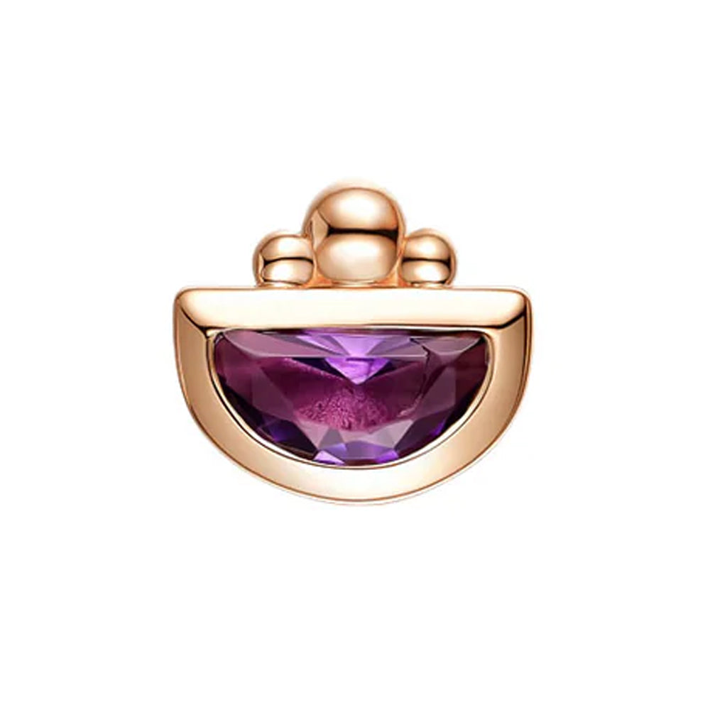 threadless: "Melody" End in Gold with Amethyst & Beads