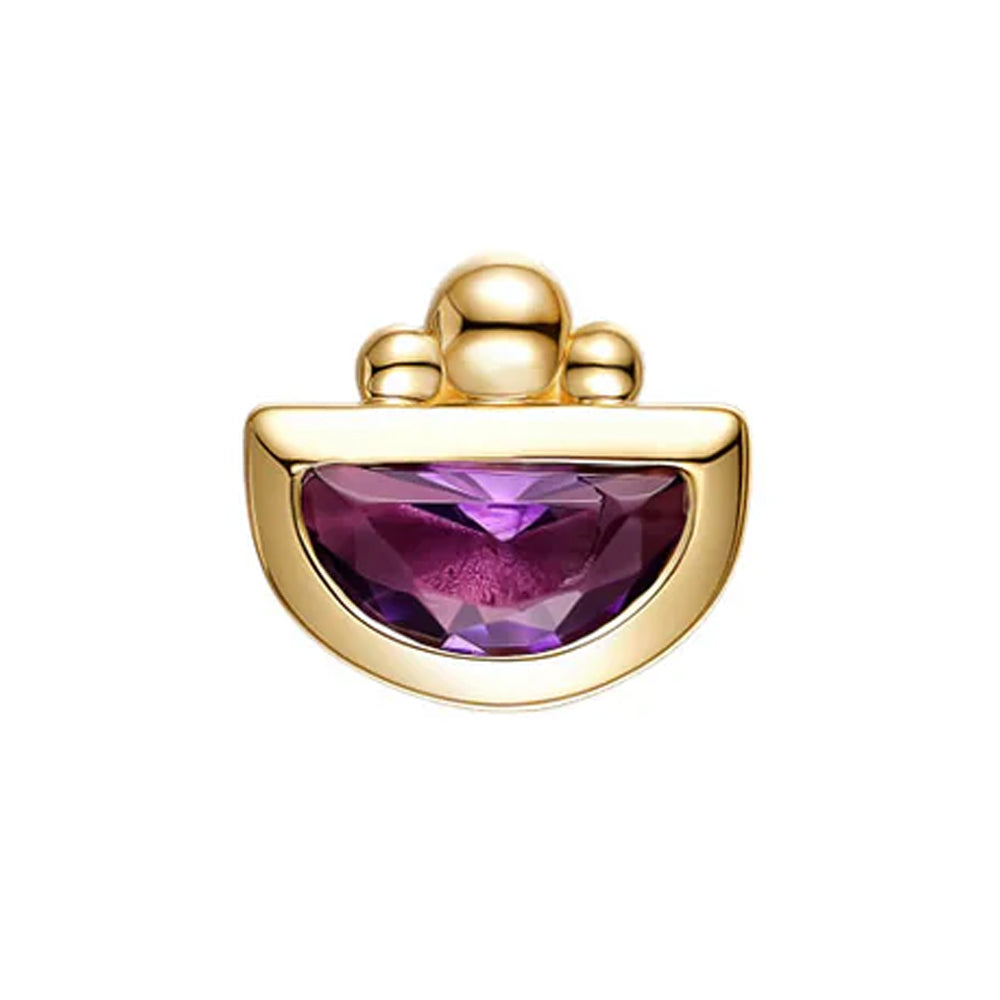 threadless: "Melody" End in Gold with Amethyst & Beads