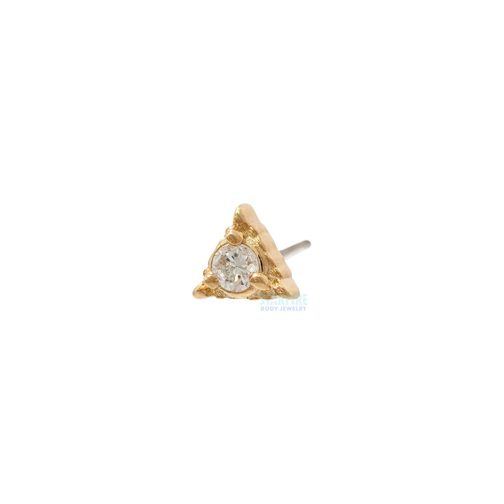 threadless: "Maia" End in Gold with White Diamond