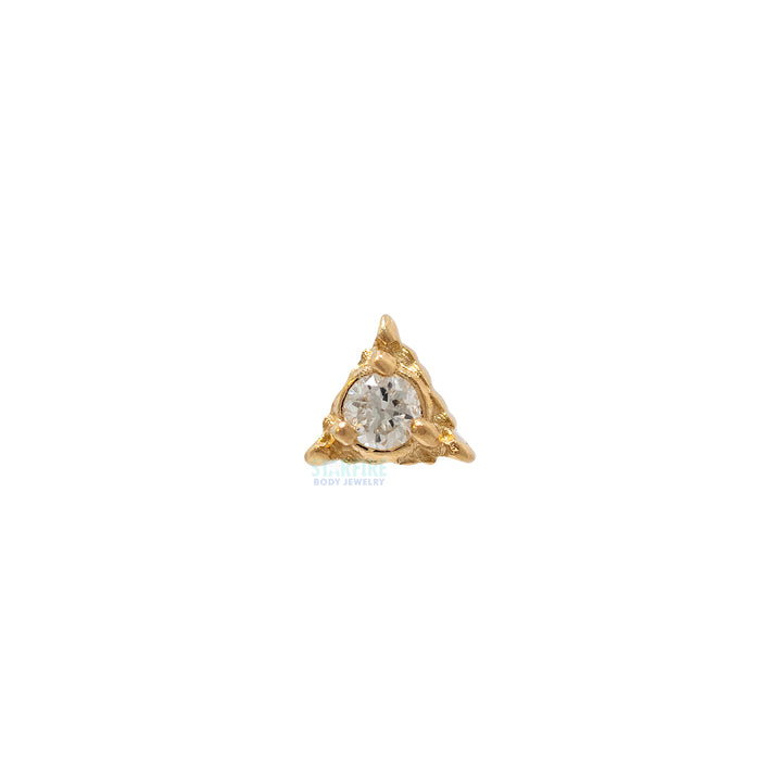 threadless: "Maia" End in Gold with White Diamond