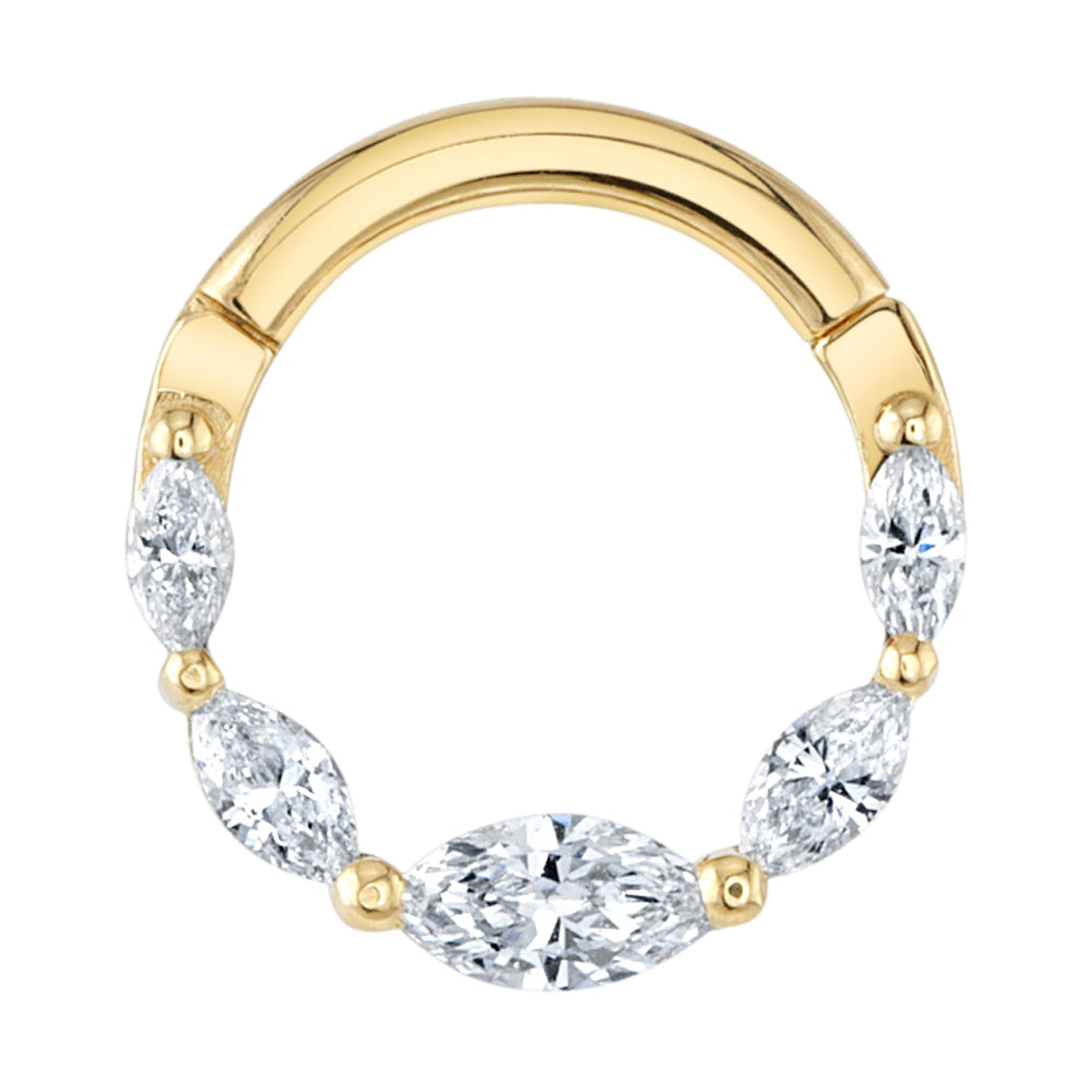 "Rowe" Hinge Ring in Gold & Platinum with DIAMONDS