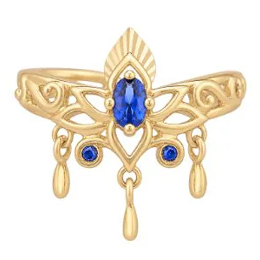 "Tresor" EAR CUFF (non piercing) in Gold with Blue Sapphires