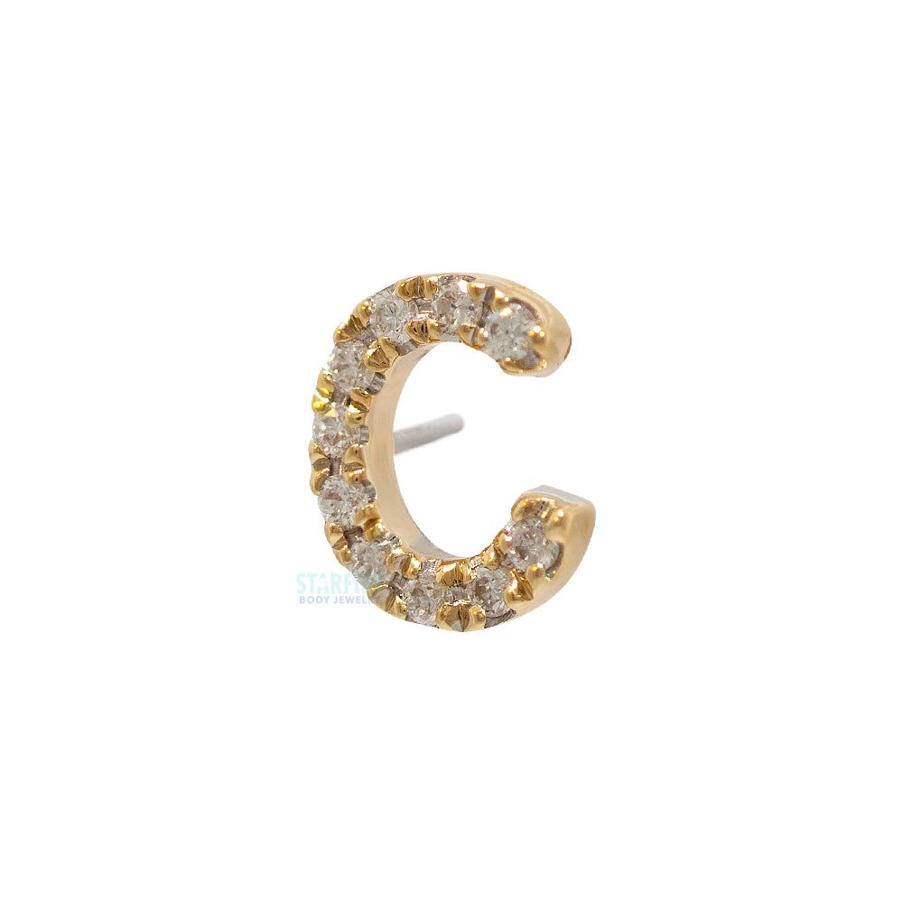 threadless: Uppercase Initial End in Gold with Diamonds