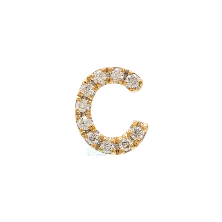 threadless: Uppercase Initial End in Gold with Diamonds