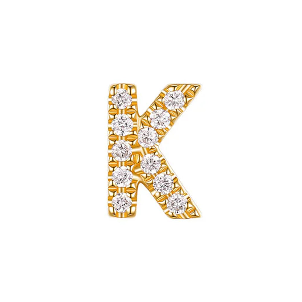 threadless: Uppercase Initial End in Gold with Diamonds