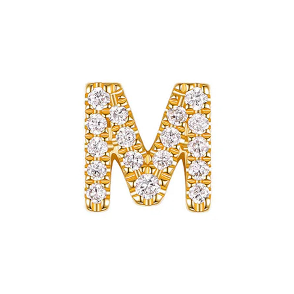 threadless: Uppercase Initial End in Gold with Diamonds