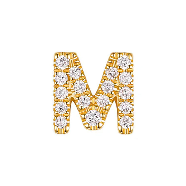 threadless: Uppercase Initial End in Gold with Diamonds