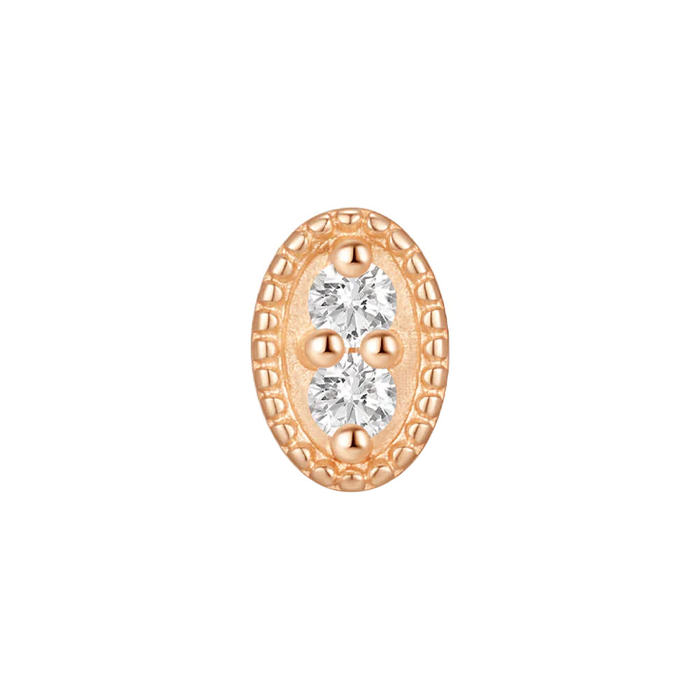 threadless: "Duet" End in Gold with Moissanite