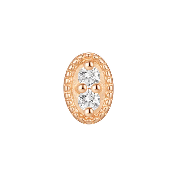 threadless: "Duet" End in Gold with Moissanite