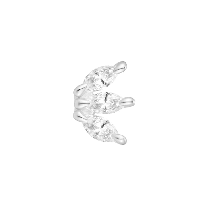 threadless: "Spritz" End in Gold with White CZ's