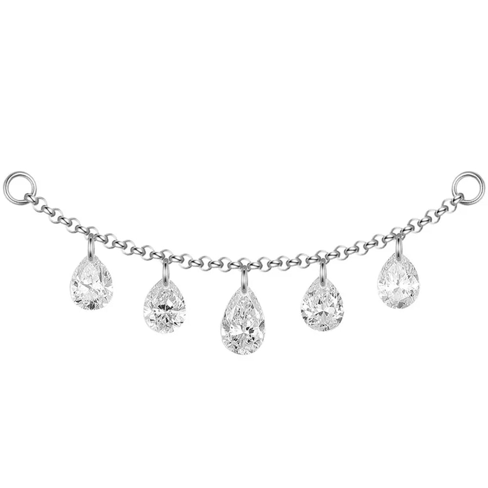 "Versailles" Chain Attachment in Gold with Diamonds