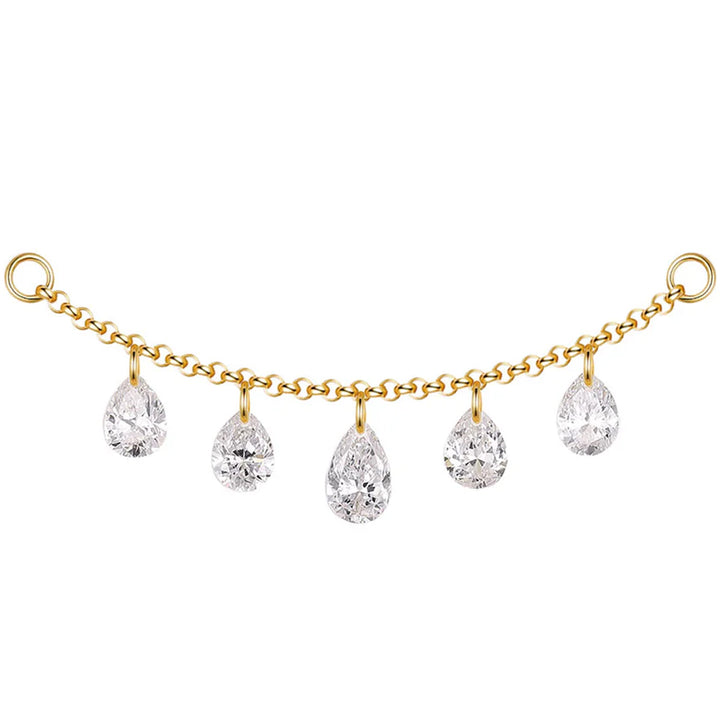 "Versailles" Chain Attachment in Gold with Diamonds