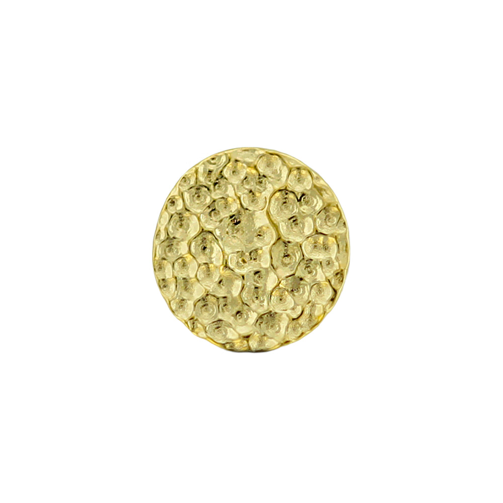 Hammered Disk Threaded End in Gold