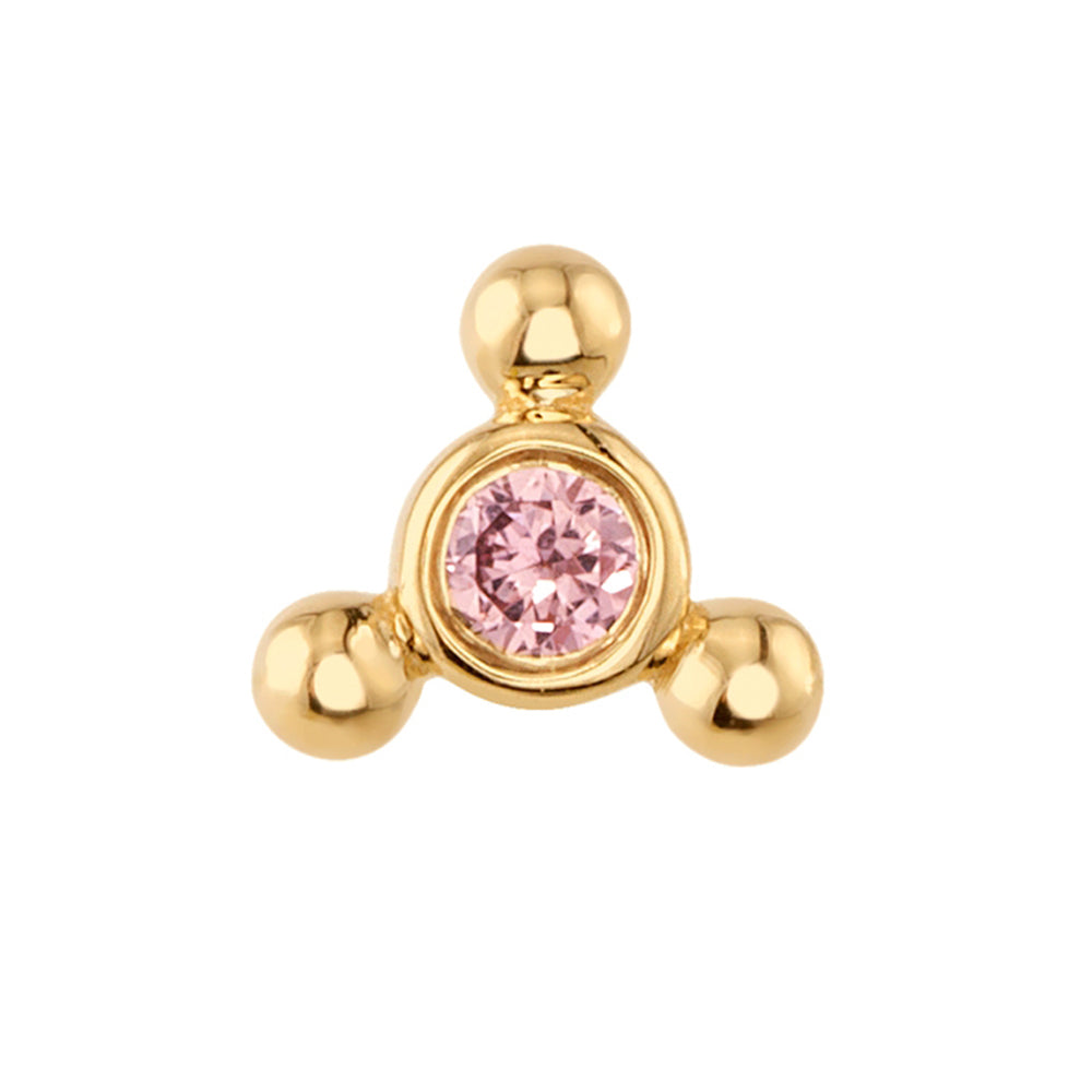 threadless: "ThreexBez" Pin in Gold & Platinum with Champagne Sapphire
