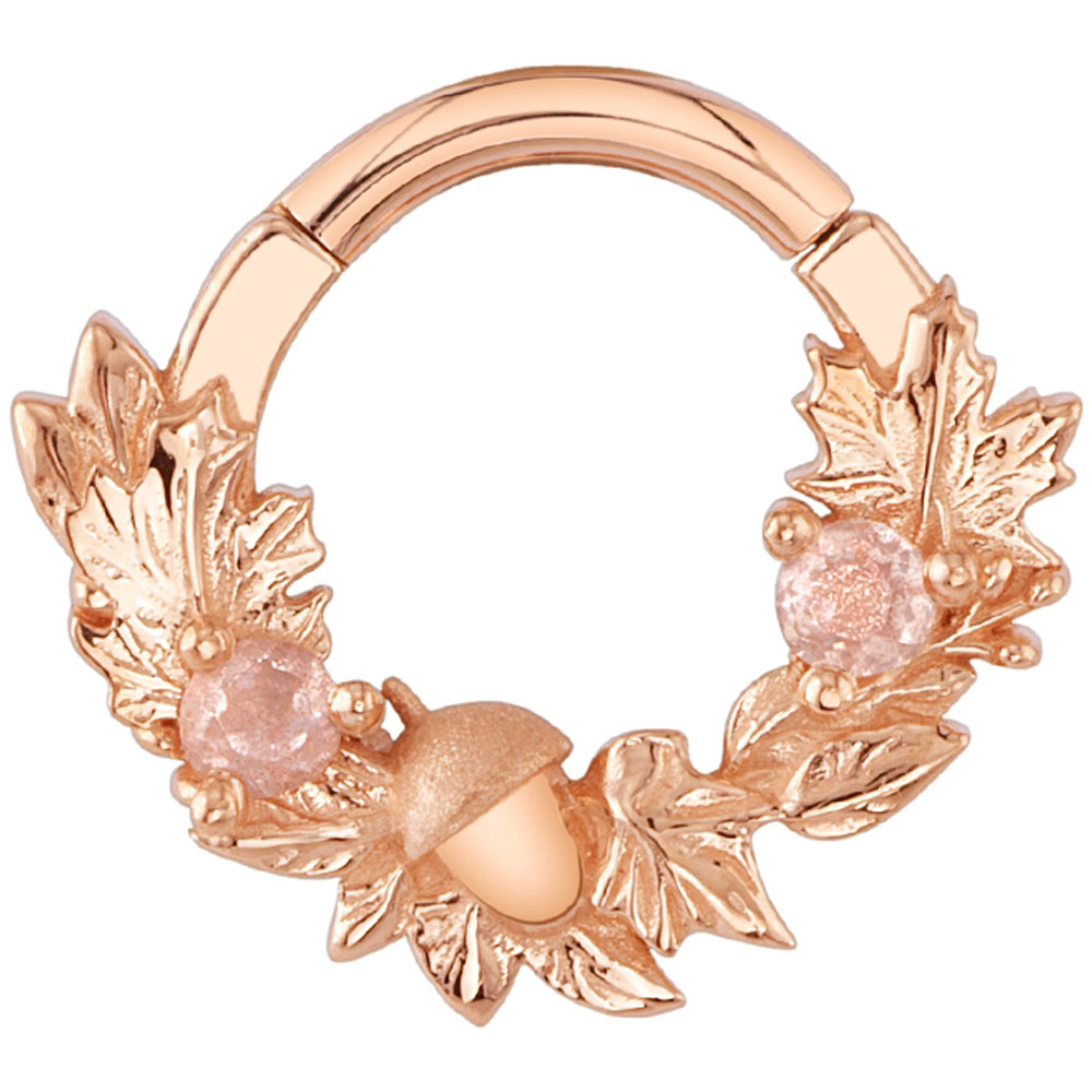 "Autumn" Hinge Ring in Gold & Platinum with Oregon Sunstones