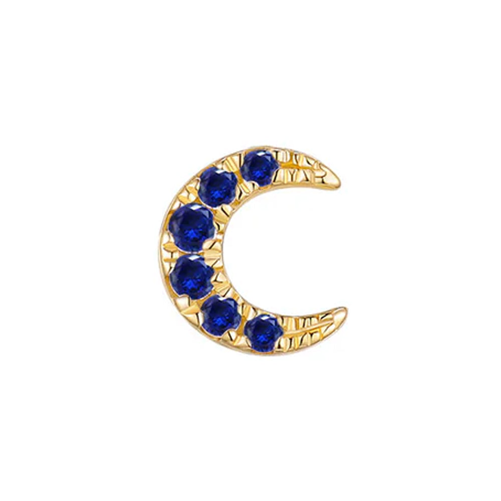 threadless: "Ayla" End in Gold with Colored Genuine Gemstones