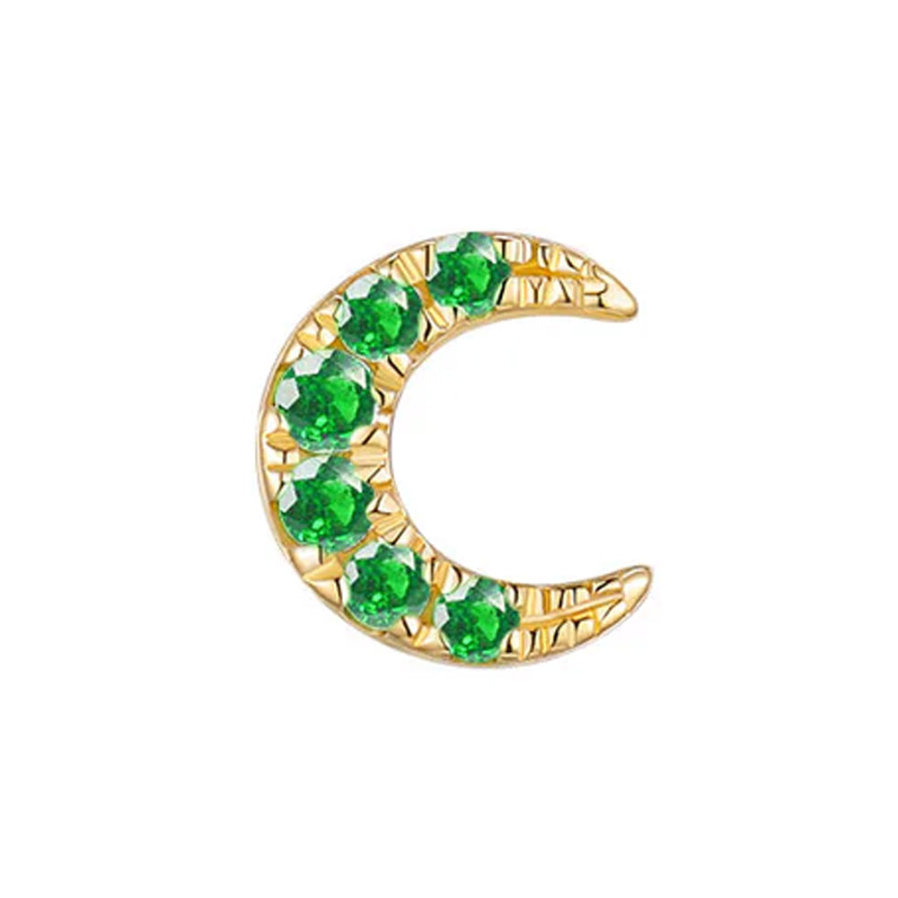 threadless: "Ayla" End in Gold with Colored Genuine Gemstones