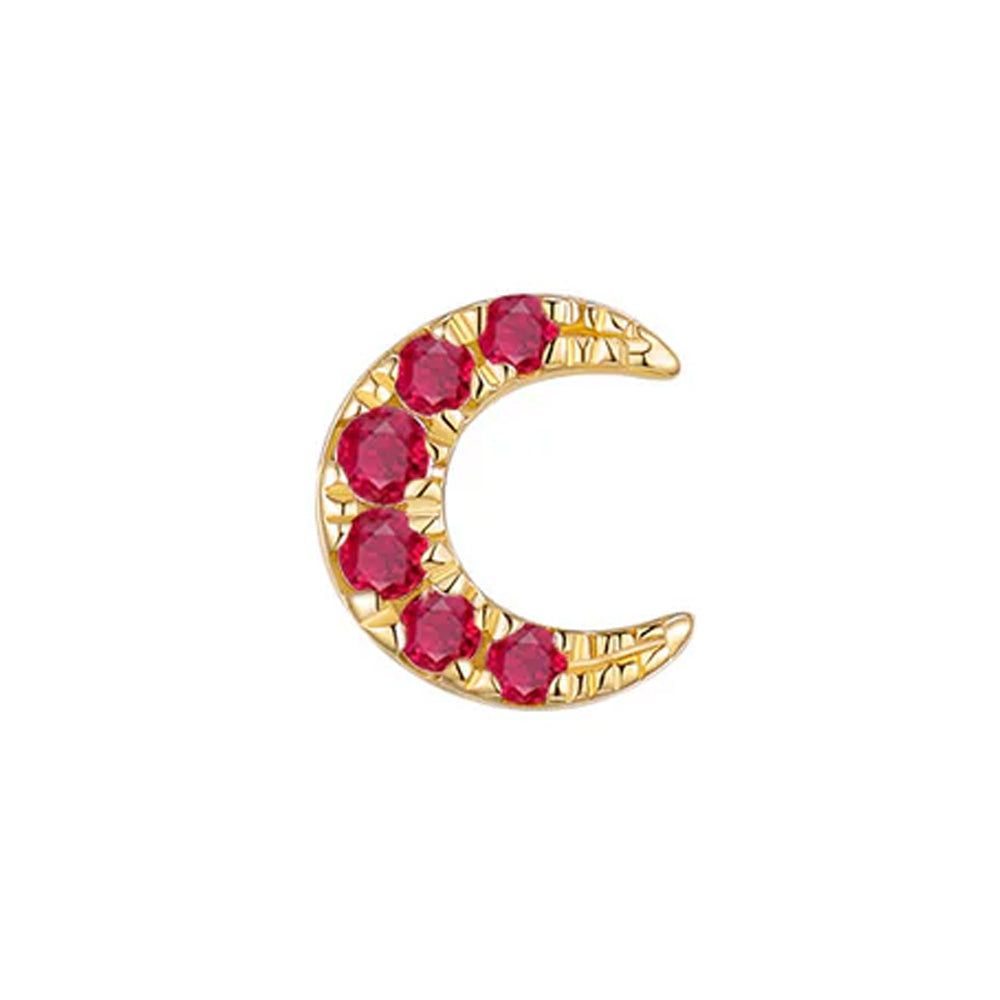 threadless: "Ayla" End in Gold with Colored Genuine Gemstones