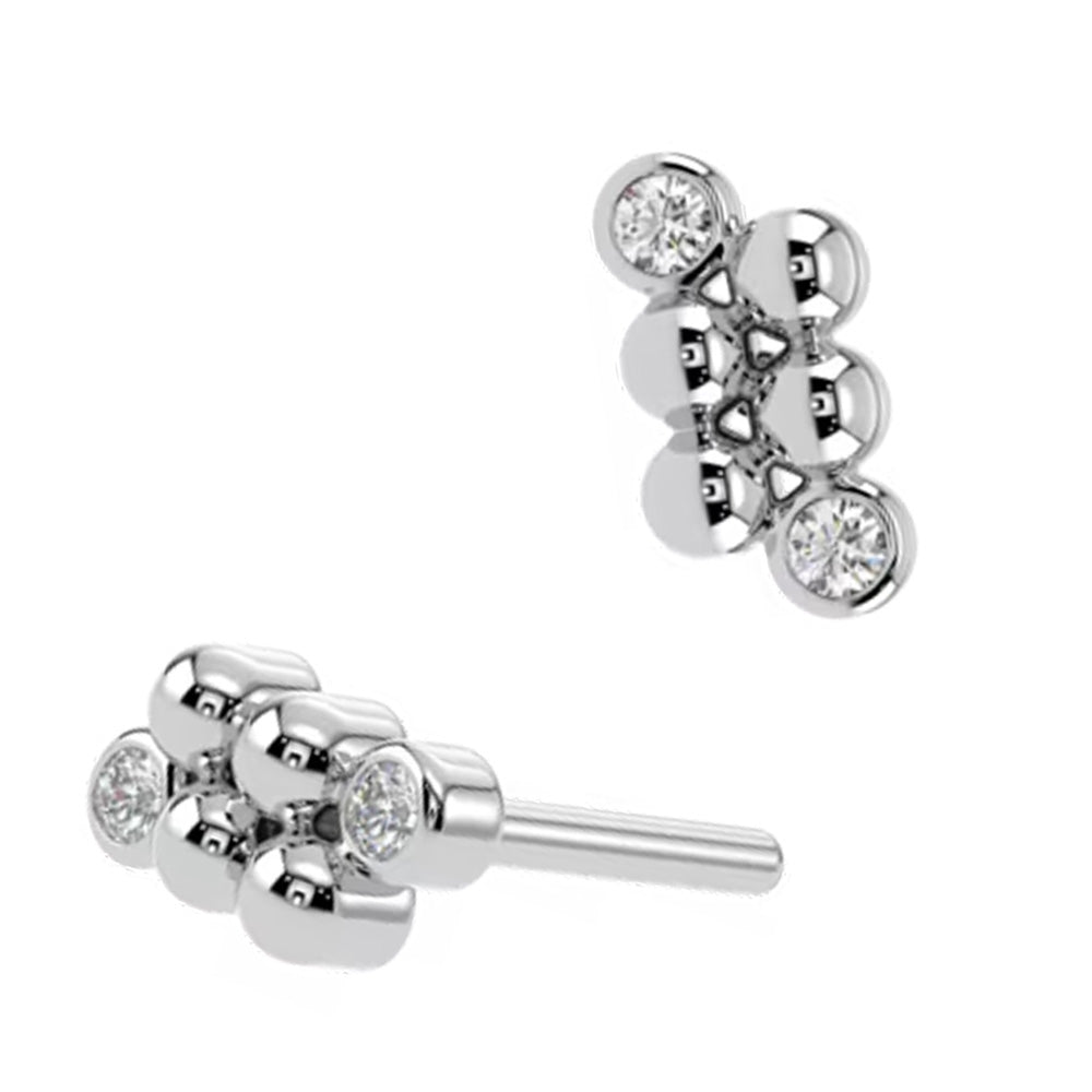 threadless: "Striate" 'Embellish' Pin with Faceted Gems