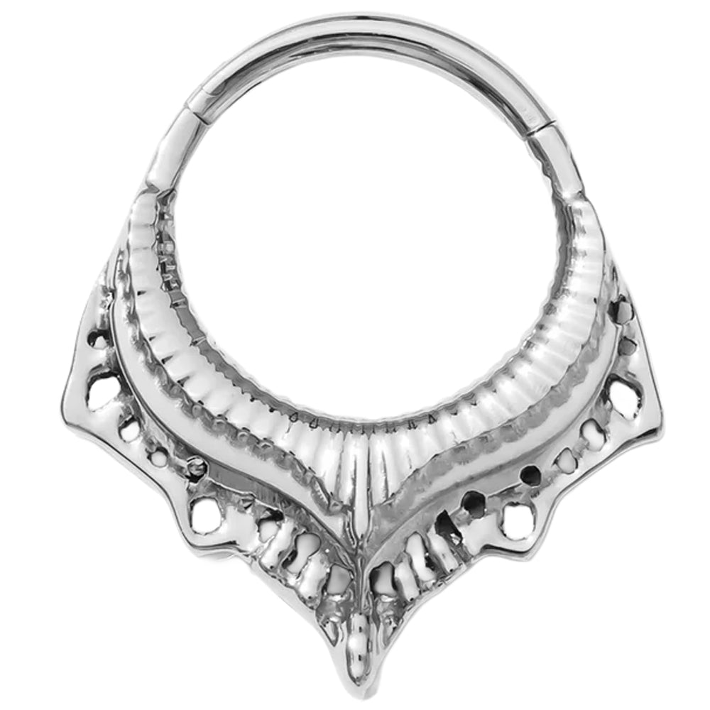 Titanium "Lily" Hinge Ring / Clicker