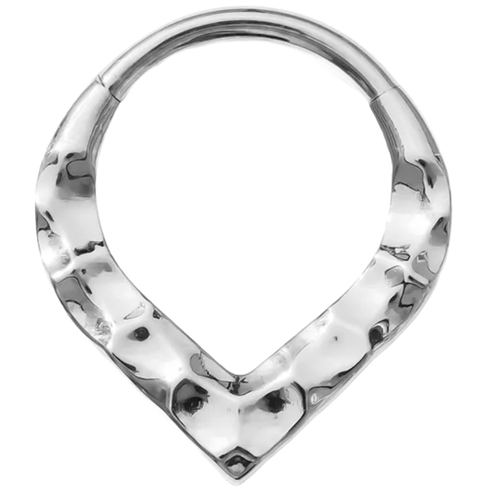 Titanium "River" Hinge Ring / Clicker
